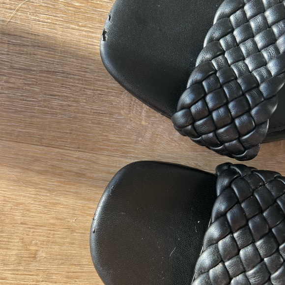 Steve Madden Black Heeled Sandals with Braided Straps - Picture 2 of 5